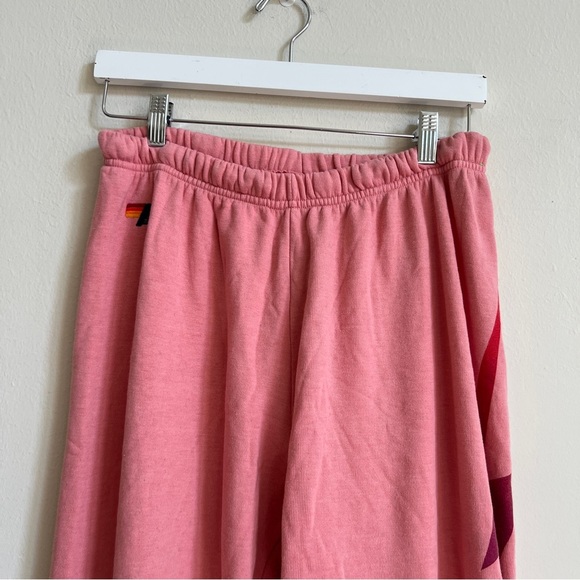 Aviator Nation Pink Velvet Stripe Sweatpants Joggers XL - Picture 4 of 7